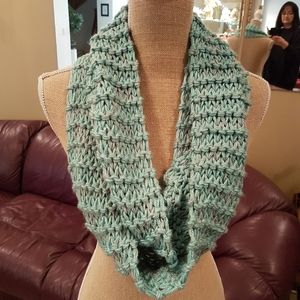 Hand Knit Infinity Scarf